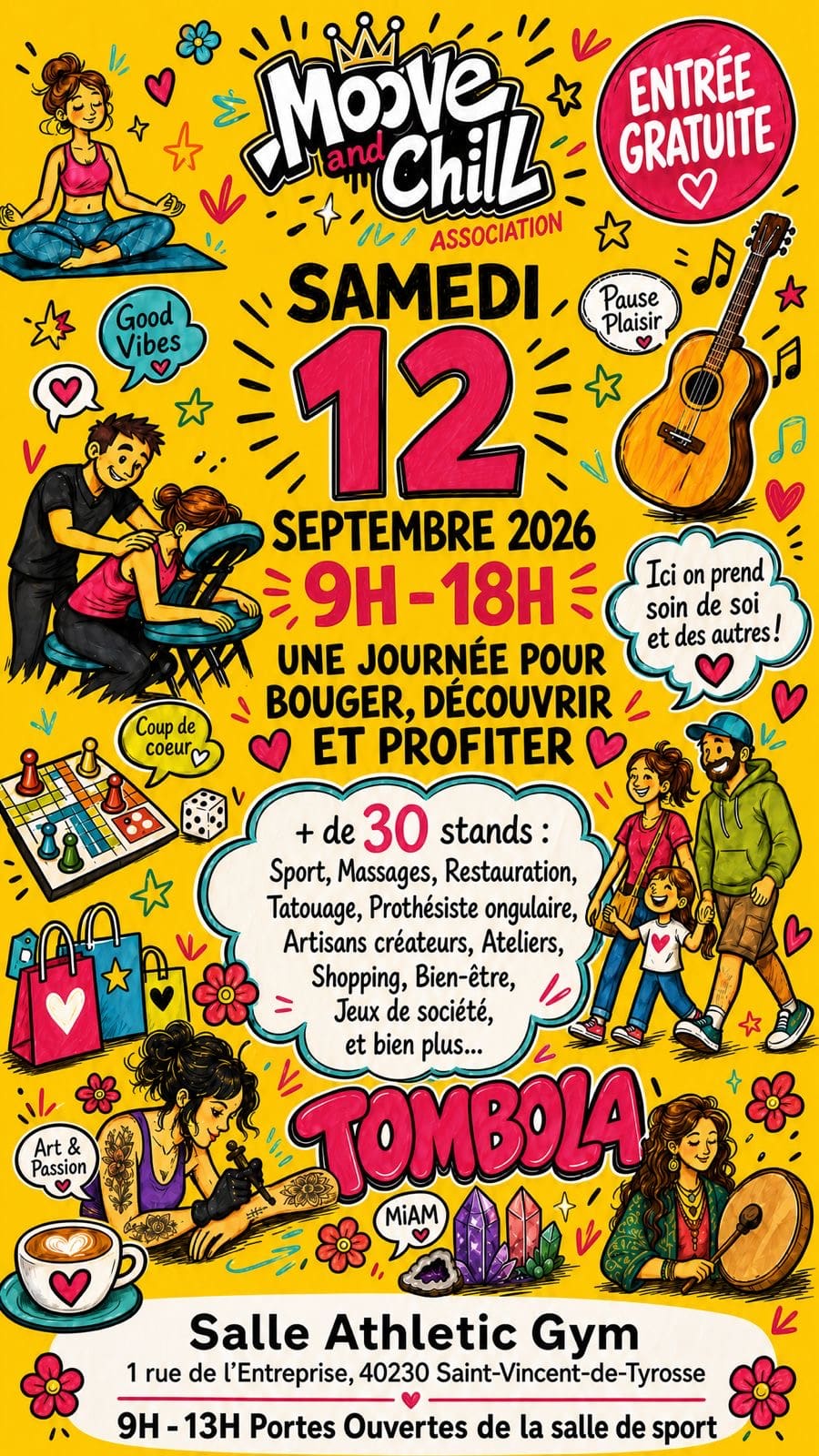 Affiche de la journée Moove and Chill du 12 septembre 2026 à Saint-Vincent-de-Tyrosse